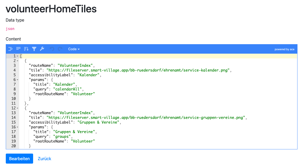 Inhalt volunteerHomeTiles