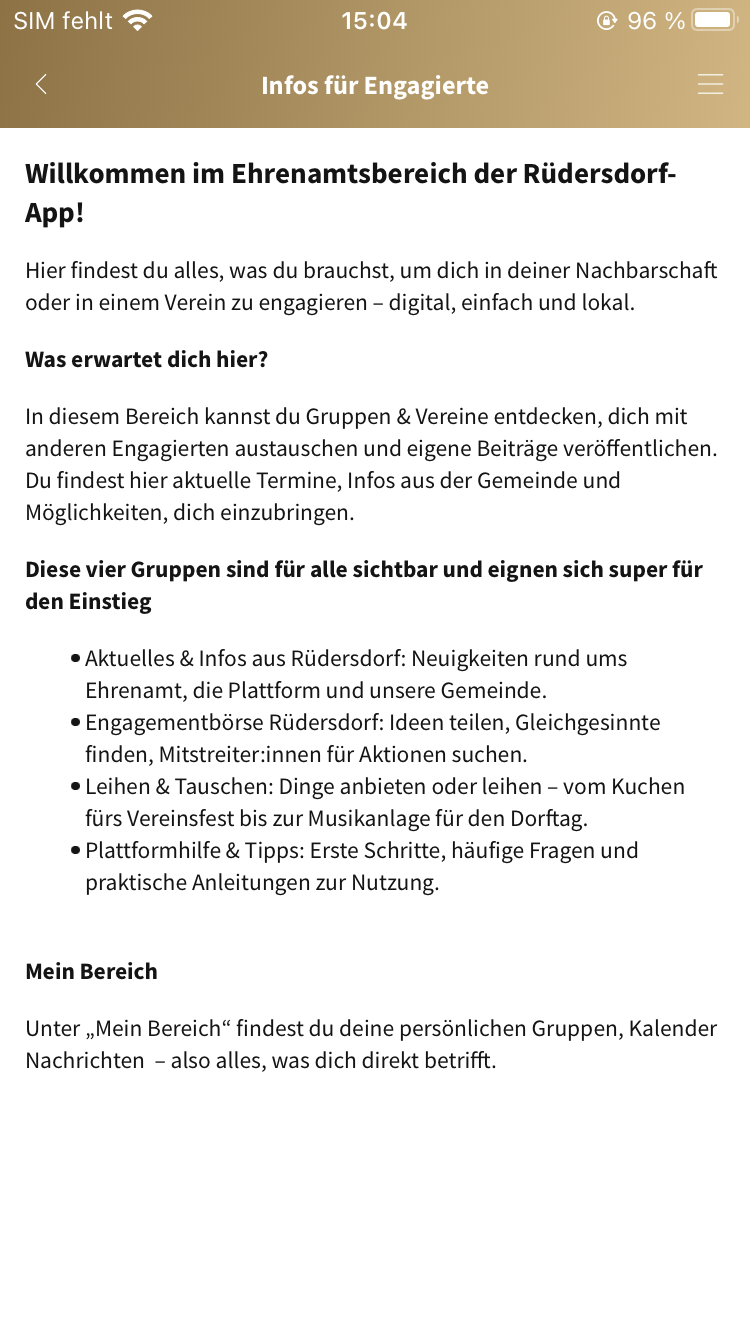 Infos für Engagierte